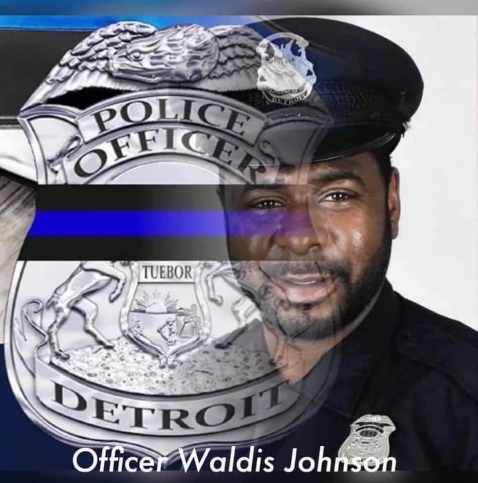detroitpolice's tweet photo. P.O. Waldis Johnson, a 16-year veteran @detroitpolice was shot in the line of duty while answering a domestic call on 04/30/2017. He succumbed to his injuries on 05/31/2020. We are truly saddened by the loss of our brother in blue. He will be missed and never forgotten. https://t.co/SonFf1Kbew