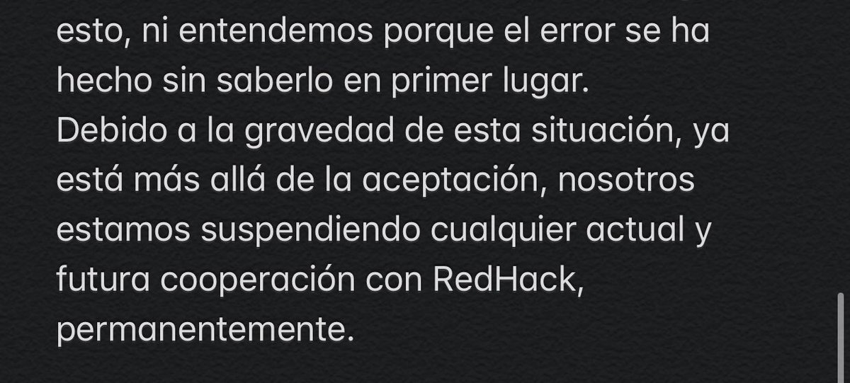 Reina35296752's tweet photo. Declaración anónima de recientes eventos respeto a RedHack, traducido al español. #annonymous #statement https://t.co/kHQhCCCjhj