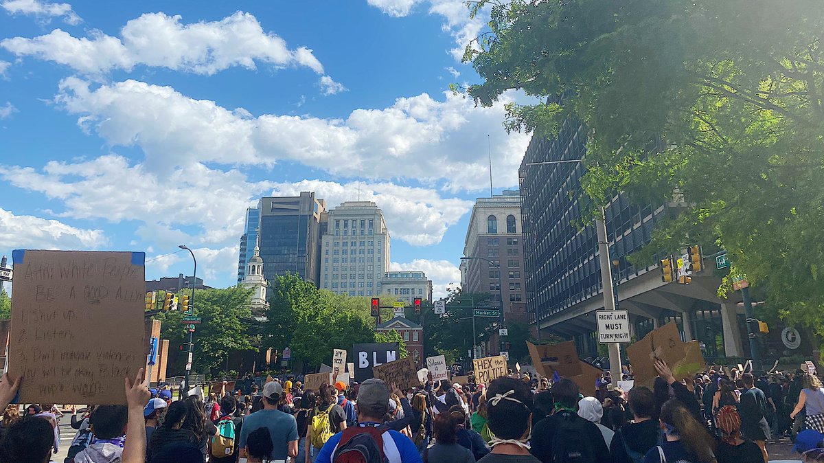 MikaPamela's tweet photo. PHILLY PROTEST 06/01/2020

#BlackLivesMatter 
#NoJusticeNoPeace
#JusticeForGeorgeFloyd 
#phillyprotest https://t.co/h2qkef4drv