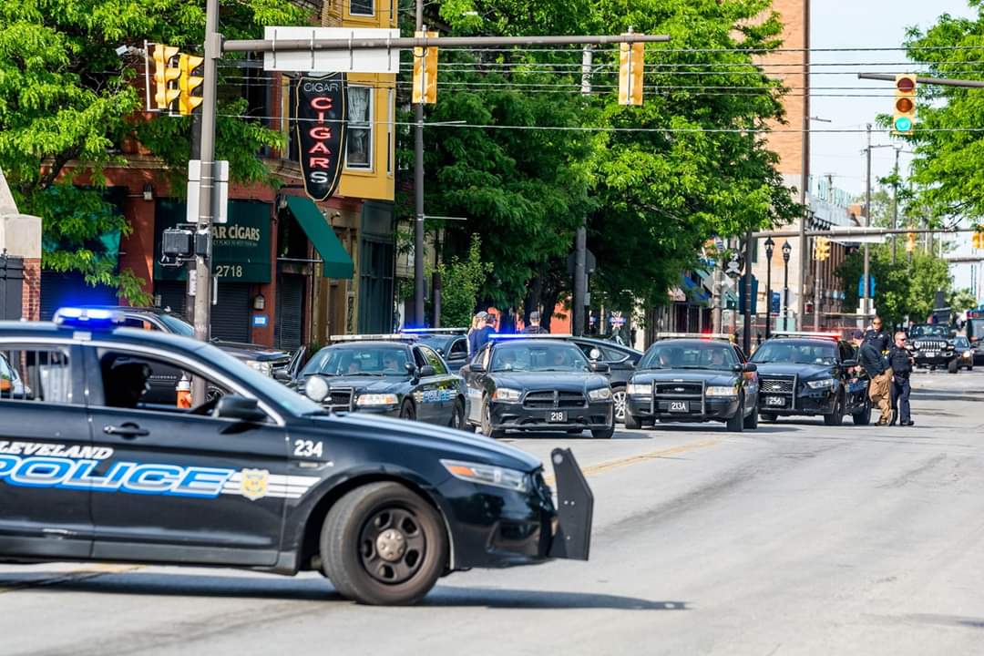 Welcome to Ohio City. Papers, please. #cleveland #clevelandprotests #clevelandprotest #ohiocity