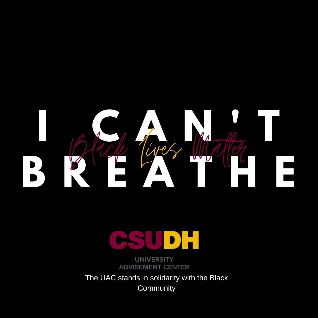 CSUDHAdvisement's tweet photo. We stand with our students and staff in the black community! Enough is enough! 💛🐂✊🏽🐂✊🏾🐂✊🏿❤️ https://t.co/Qv04Hfmcro