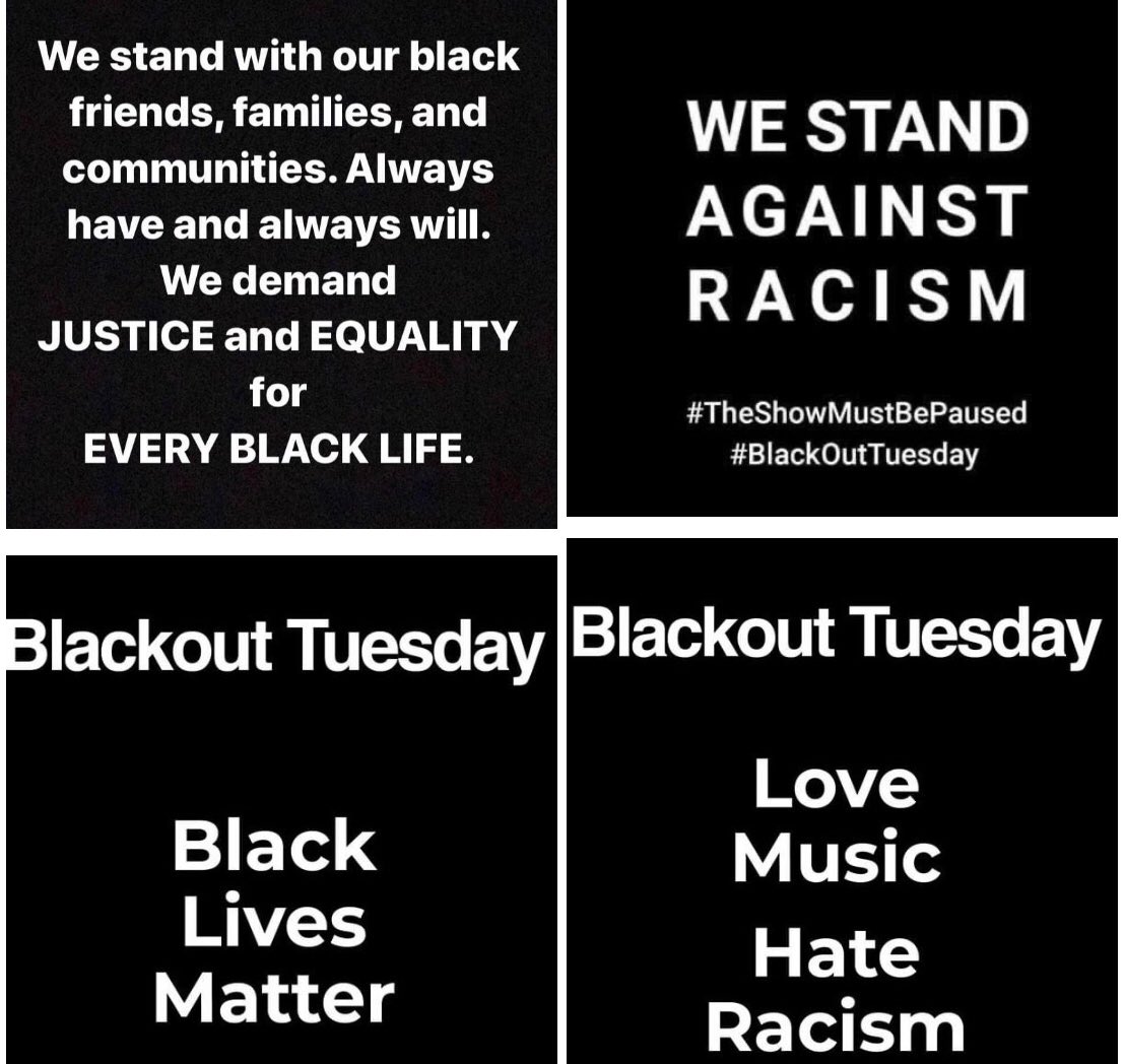 SteelPanFusion's tweet photo. ✊🏾✊🏽✊🏼
#BlackOutTuesday #TheShowMustBePaused #BlackLivesMatter #WeStandAgainstRacism https://t.co/VArQmY7LTA