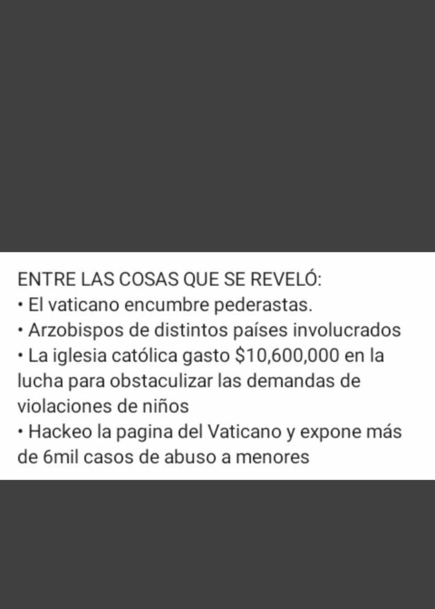 TColuchy's tweet photo. No dejen de compartir Retwittear #Anonymuos lo quieren borrar a toda costa #Justicia https://t.co/WzgpKnpq46