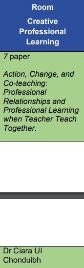 PCampbell91's tweet photo. @DrAileenK @ScotlandIpda @ipda_prof_learn Four highlights of #IPDA2019 were:
1. @ciarauich on co-teaching.
2. @EmmajaneMilton1 student voice and agency.
3. @fiona_king_ @aoifebren123 model of creative professional learning.
4. Catching up with @Catriona_O and @DrAileenK ๐
#IPDAconversations https://t.co/ZHjwvWIjTD