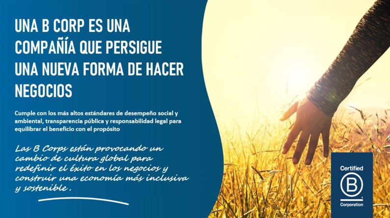Para nosotros, ser #BCorp significa mirar más allá de los beneficios y usar el negocio como una fuerza para el bien. 

Es un compromiso que nos mueve a cumplir y garantizar los más altos estándares de transparencia, rendición de cuentas y #sostenibilidad social y económica.