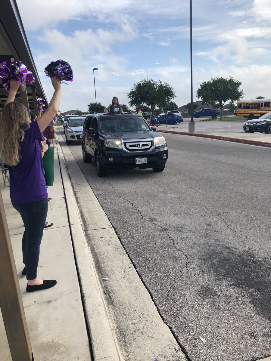Parade for our students today and it was so nice to see their faces! <a href="/bowiechamps/">Bowie Elementary</a>