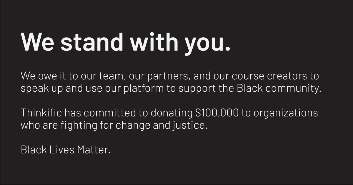 We stand in solidarity with the Black community in the fight against racism & inequality.

We're donating $100K to these organizations fighting for justice: @NAACP_LDF @BlackHealthCAN @eji_org @Blklivesmatter @onevoiceoneteam ♡

We see you & are with you #BlackLivesMatter