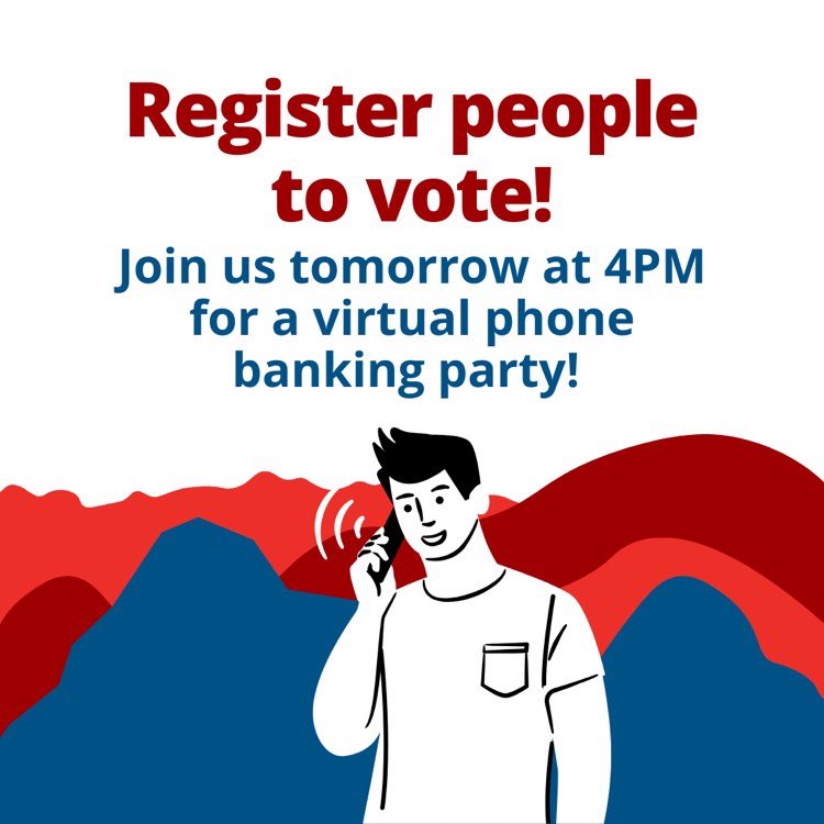 SDANewYork's tweet photo. Ready to register students to vote? Join us for a virtual phone banking party! 📱💻 🎉 DM us to RSVP. https://t.co/QrFXwUVgqx