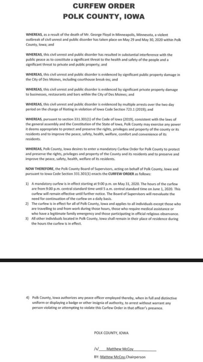 LtWilson252's tweet photo. ‼️Curfew Extension for Polk County ‼️ @AltoonaPD_Iowa @CityofAltoonaIA @Altoona_Chamber @deanroconnor @apdstallman @JaredOgbourne https://t.co/NYVYKRbVca