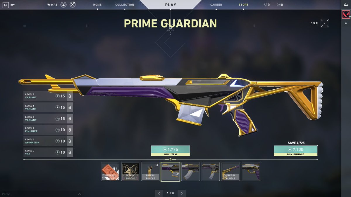 VALORANTGames's tweet photo. The "Prime" Collection is in the Shop!

#VALORANT | @PlayVALORANT https://t.co/JopEVqBz93