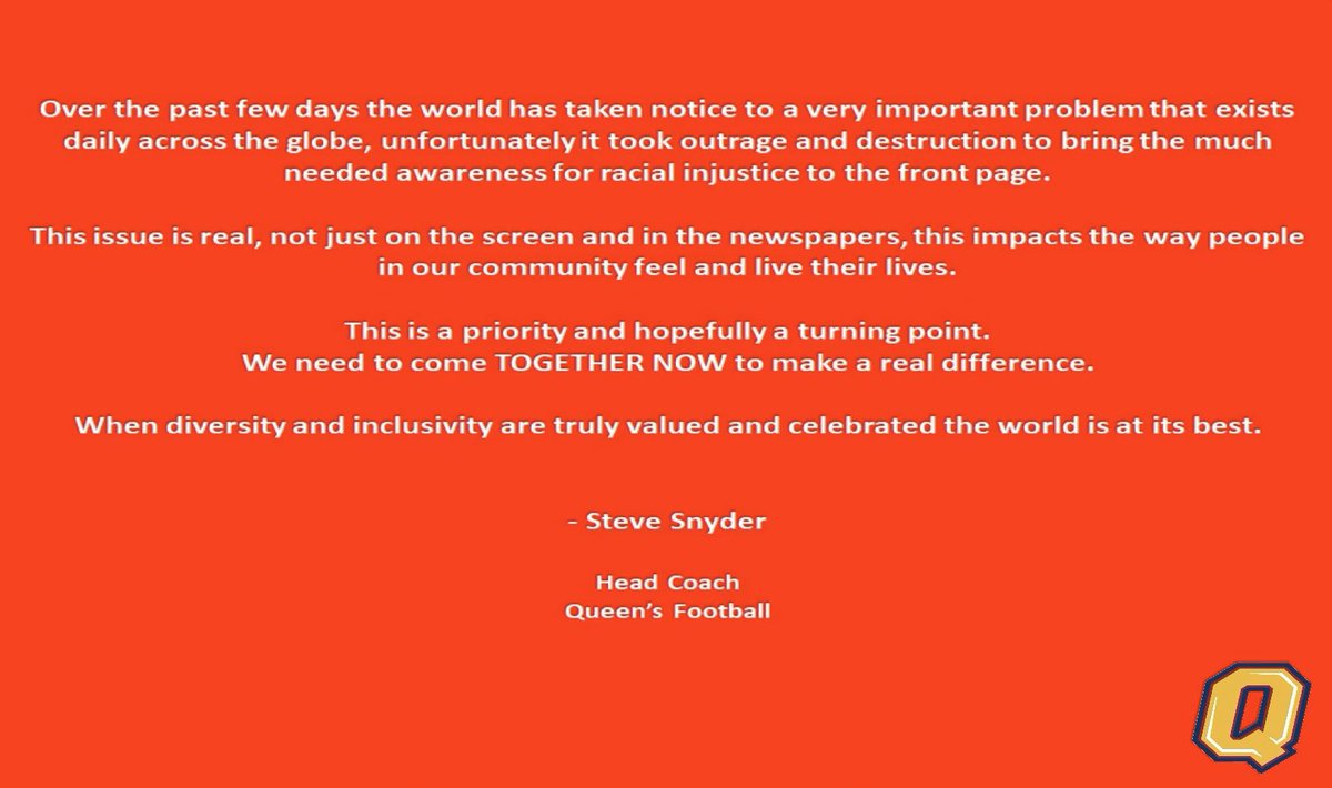 A statement from our head coach🇷🇴
#queensfootball #chagheill #humanrights