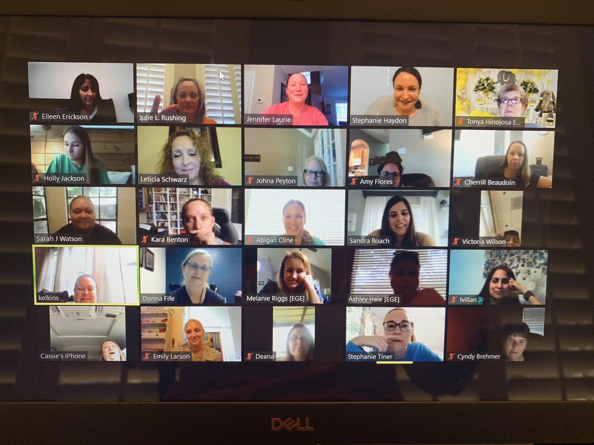 When you have to celebrate with a baby shower via zoom. I love these people💚 <a href="/HumbleISD_EGE/">Elm Grove Elementary</a> #eaglessoar