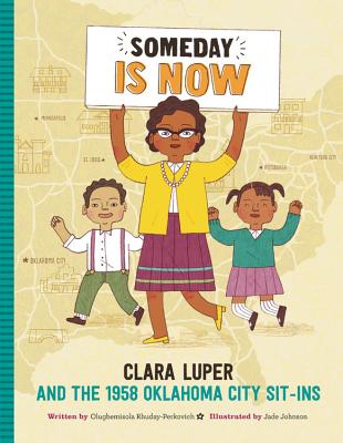 #83. Someday is Now: Clara Luper and the 1958 Oklahoma City Sit-Ins by  @olugbemisola , illustrated by Jade Johnson. More than a year before the Greensboro sit-ins, a teacher led a group of young people to protest by sitting at Katz's lunch counter.  https://bookshop.org/books/someday-is-now-clara-luper-and-the-1958-oklahoma-city-sit-ins/9781633224988