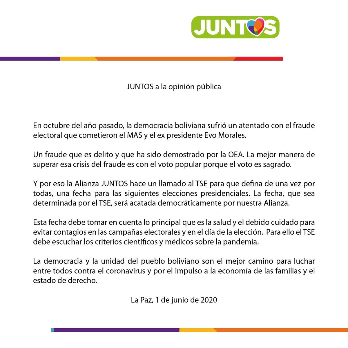 Juntos (@juntos_bolivia) on Twitter photo 