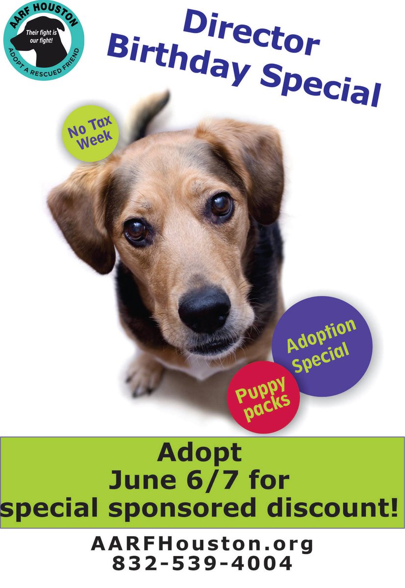 Our #mondaymotivation is due to our Director's bday! Approved applicants that adopts this Saturday or Sunday (June 6/7) will not pay taxes! Adopted puppies will receive a special puppy pack! Younger/smaller puppies will receive a pet bed and more!

#adoptdontshop #adoptme #dogs