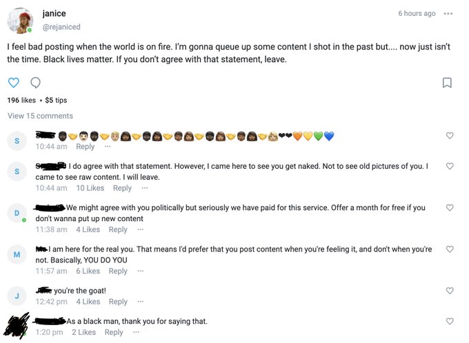 i tried to post on OF and explain to my subs, who pay $9 a month for HUNDREDS OF PHOTOS and videos and