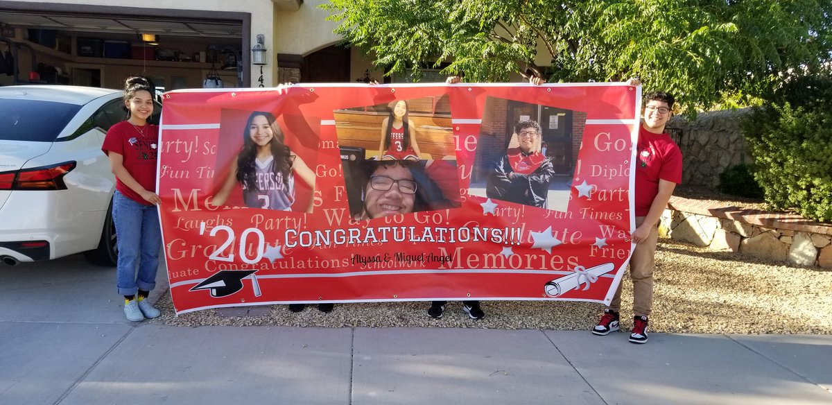 The week continued because then we had the family and friends parade by to celebrate my daughter Alyssa, JHS Senior, and son Miguel, CECA Senior. Last to receive diplomas. It's been fun. Love you both!! #journeybegins. #ProudDad