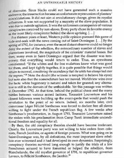 The “outside agitator” sentiment became especially popular in the U.S. after the Haitian Revolution, which early colonizers associated with “foreign troublemakers” because a successful revolution by African slaves was considered so “unthinkable” at the time.