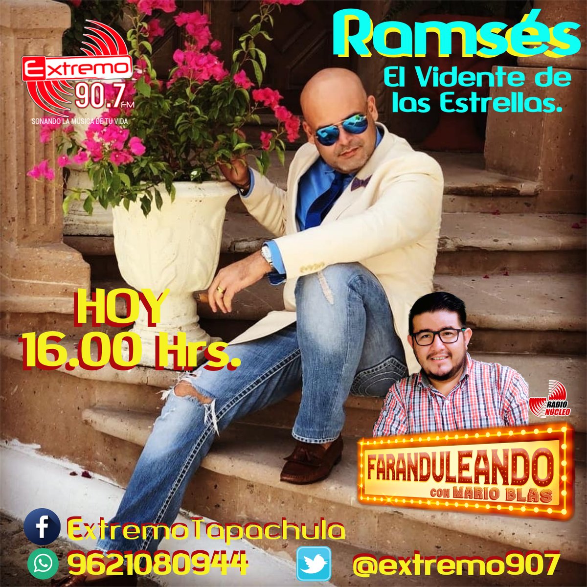 Martes 02 de Junio a las 4 de la tarde por #Extremo907 estaré #Faraduleando al teléfono con: 
#ElVidenteDeLasEstrellas <a href="/RamsesVidente/">RαмѕéѕVidente🔮®️</a> 
<a href="/LibanGarza/">Liban Garza</a> #EnLasBuenasYEnLasMalas
<a href="/MBarcelata/">Mauricio Barcelata</a> dará detalles de #Guerreros2020
<a href="/luiscurieel/">LUIS CURIEL</a> de #ControlZ y #ArteChavez <a href="/iamdelosgomez/">Javier Gómez</a>