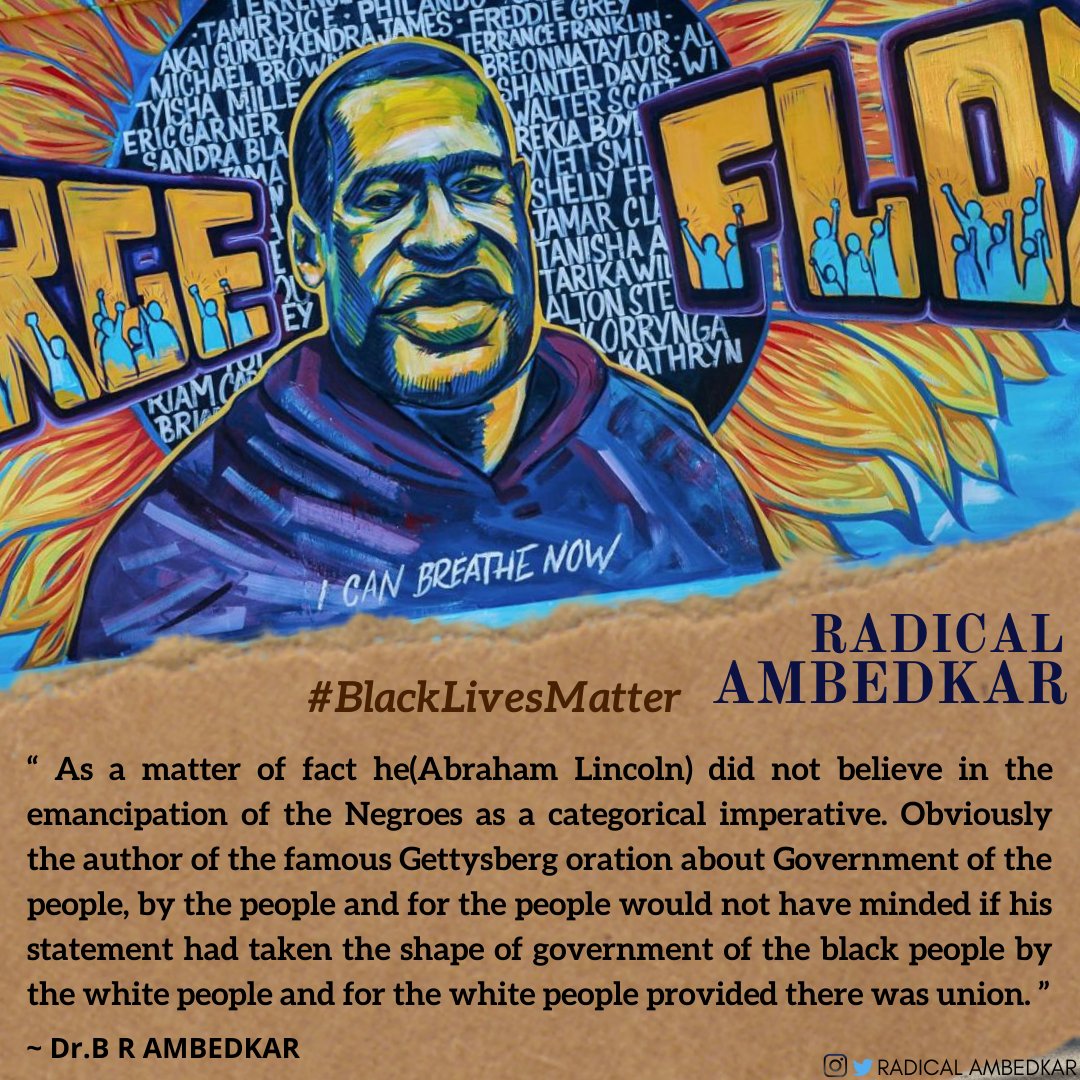 radicalambedkar's tweet photo. Source(English): Volume 9, DBAWS, GoM
Source(Hindi): Volume 16, GoI
#RadicalAmbedkar
#AmbedkarInHindi
#BlackLivesMatters
#ICantBreathe
#GeorgeFloydProtests
Wrongful legacy and perpetual betrayal of #Blacks
.@begumpura_.@AAPolicyForum .@scribe_it.@Neelam_Culture .@Blklivesmatter https://t.co/HTMiQceGAr