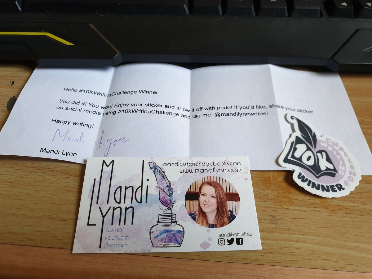 FiddleFrank's tweet photo. Woohoo!
10k sticker from @mandilynnwrites 

Proof that I cried for nearly a day... I mean, proof that I wrote a lot of words 😉

#10kchallenge #writingchallenge #WritingCommunity https://t.co/9VzXcnFFcg