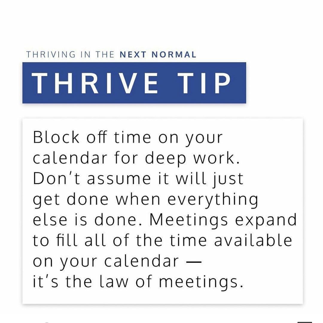 NewMillenniumEP's tweet photo. It's #important to understand when a #meeting can be a ping, an #email, or a virtual duel! Like @AriannaHuff says, we’re slipping into a boundary-less state of “permawork”. Here are some ways to course-correct.
#workfromhome #motivation #worksmart #everydayposts #tuesdayvibes https://t.co/kPURtF4jAH