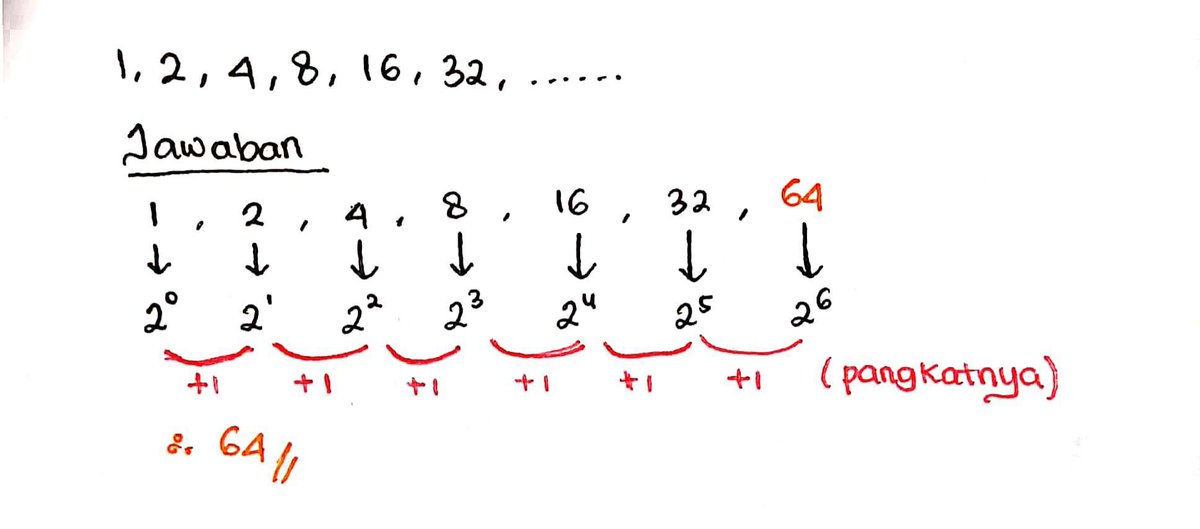 2 6 18 32 64 Clearnote Indonesia on Twitter: "Soal 8: 6, 18, 36, 60, 90, 126, ........" / Twitter