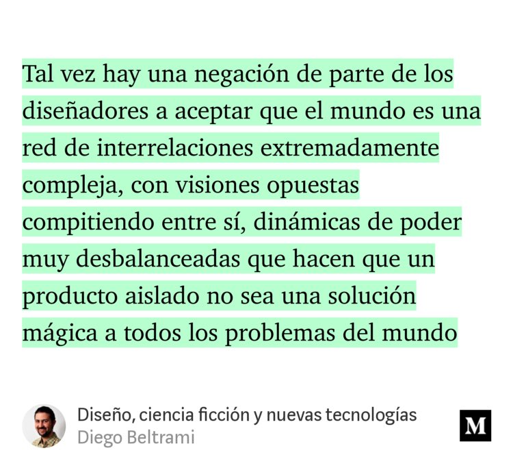 “Diseño, ciencia ficción y nuevas tecnologías” by Diego Beltrami
link.medium.com/OjxrAMDUY6