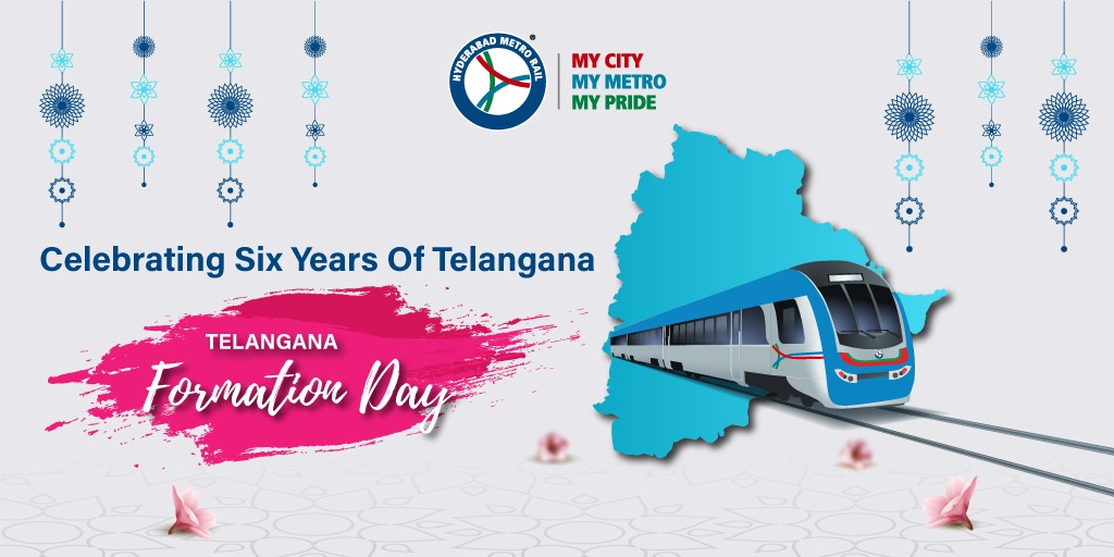 ltmhyd's tweet photo. On this statehood day, we wish the people of Telangana a bright and a prosperous future.
#TelanganaFormationDay #ManaMetro #MyMetroMyPride #HydMetroRail https://t.co/CrRkLBHmQH