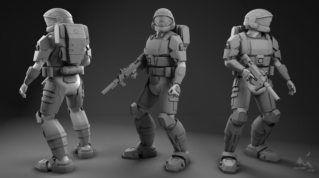 Slearst's tweet photo. Senior project for school at Eastern Michigan University! Based on the game that inspired me to choose this career path! Gonna keep grinding! Full breakdown and more renders on https://t.co/fNMxWNOpgH #Halospotlight #Halo #Halocommunityspotlight https://t.co/IvGt5ky2qo