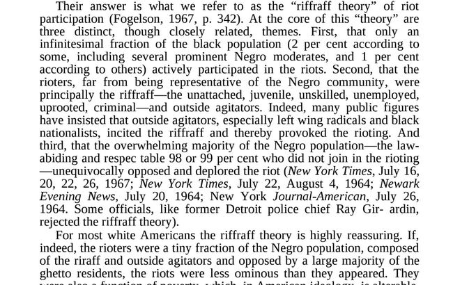 The late 1960's saw the use of terms like "riff-raff" and "outside agitators" to de-legitimize and violently repress over 100 massive ghetto uprisings across the country, as well as justify the massacre of 13 unarmed students at Kent State.