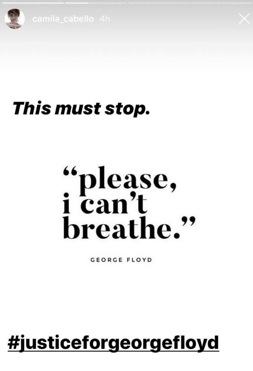 11. She was one of the first artists to post about George Floyd's wrongful death on her Instagram story with around 50 million followers, with this description: “This must stop.  #JusticeForGeorgeFloyd. "(May 27, 2020)