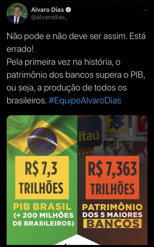 flodi's tweet photo. Comentei no MC de hj o apelo populista e burro que tem o ataque aos bancos pelos políticos. Em tempo, a info postada pelo ilustre senador é completamente equivocada. https://t.co/Yq1J6d82cE