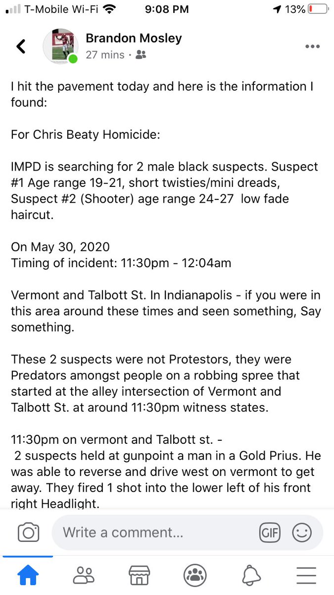 LarraOverton's tweet image. Sharing from Brandon Mosley; click photos for details he’s gathered in an attempt to locate the men responsible for the murder of Chris Beaty. 

Please contact IMPD if hear anything that can help on these 2 Suspects wherabouts.
P: 317-327-3811
Case IP#200052946