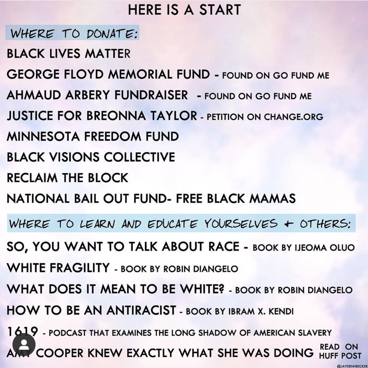 For my bday, it would mean the world to me if you checked out some of the resources below to help support our black brothers and sisters. 🖤 #blacklivesmatter 🖤