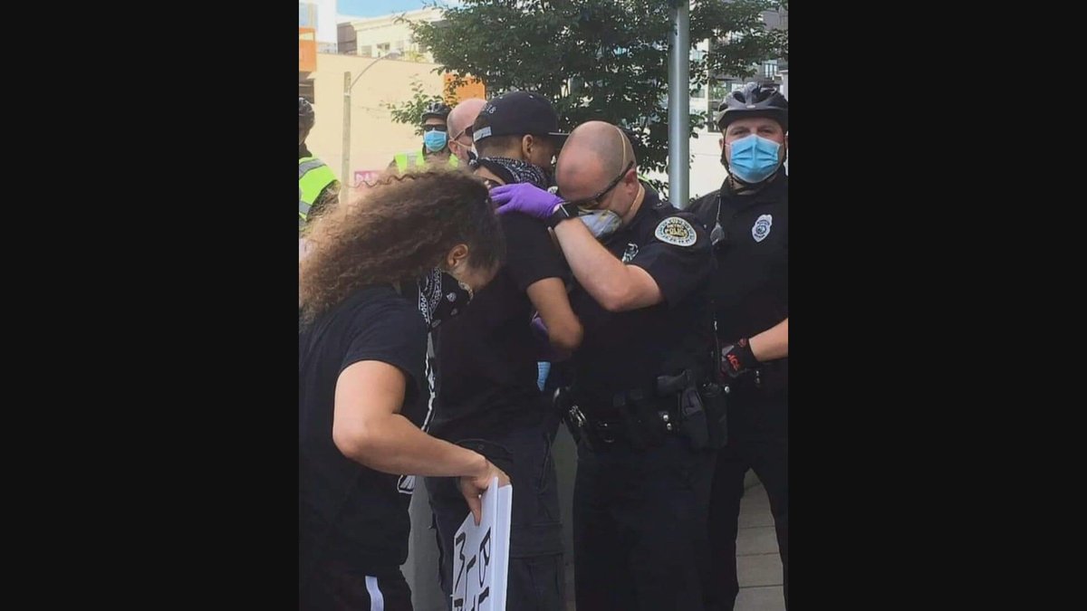 There. Is. Good. As we end another day during this disheartening time, remember these images. Officers are engaging with protesters with hugs, prayers and bent knees. These are photos from Nashville, Murfreesboro and Chattanooga.