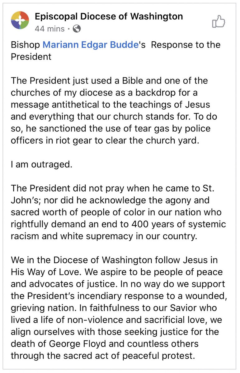 krupali's tweet photo. The church has a response to the visit from 45: https://t.co/eNI4MVef40