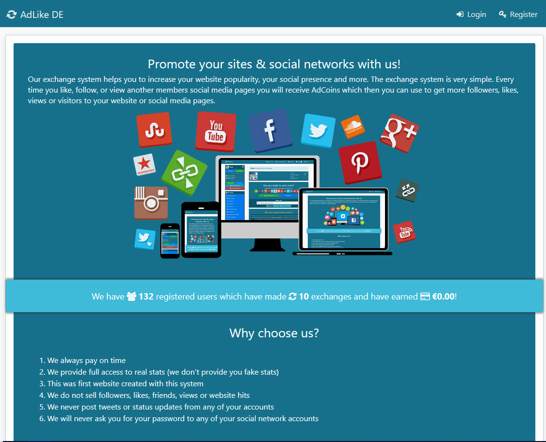 Miningbot2's tweet image. Promote your sites &amp;amp; social networks with us!
Our exchange system helps you to increase your website popularity, your social presence and more. adlike.de/?peslang=en #BDMemCasa #HTGAWM# MestreDoSabor #BunkerBoy