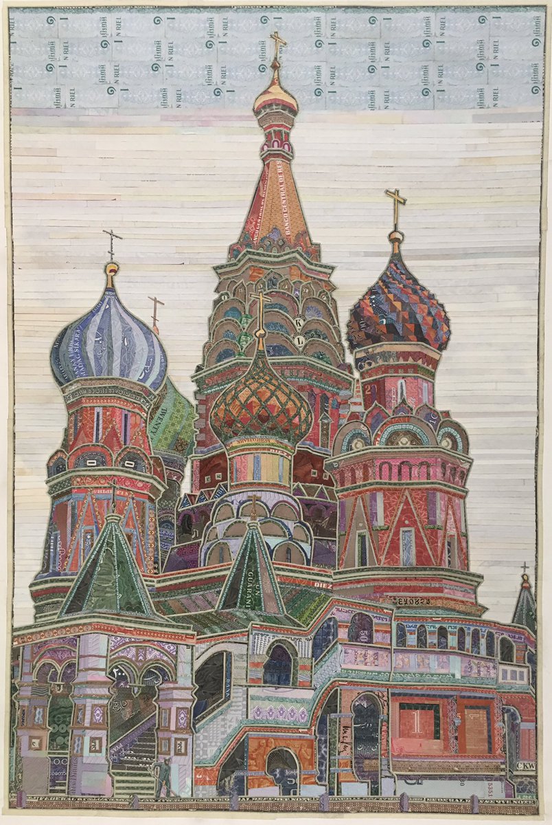 ckarlwilde's tweet photo. Heavenly Mysteries- St.Basils cathedral by CKWilde, Currency collage, 18”x26” #banknotemosaic #currencycollage #currency #money #moneyart #moneycollage #ckwilde #economics #currencyart #russia #alternatingcurrency #finance #moneymosaic #fineart #collage #stbasilscathedral https://t.co/UjIIpbcynd