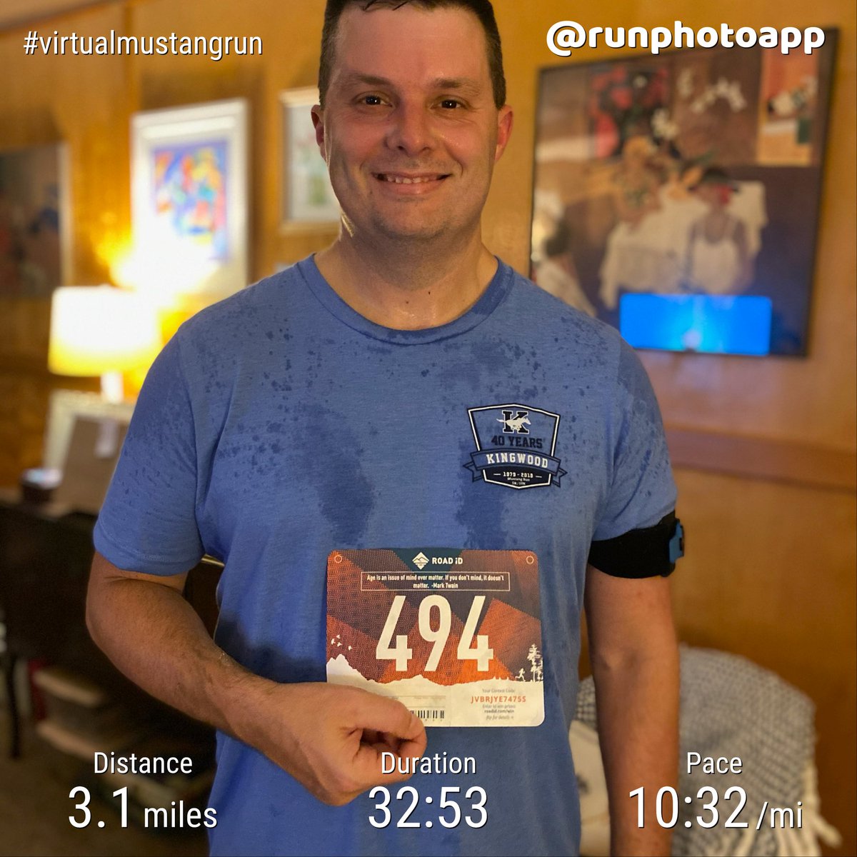 I survived <a href="/OfficialKM4B/">KM4B</a> #virtualmustangrun #bandontherun