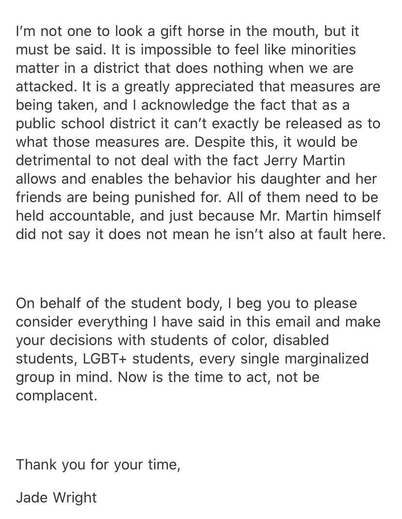 doodleroonie's tweet photo. My school, MONROE HIGH SCHOOL in WASHINGTON STATE, has time and again ignored racism and bigotry in our district. Now that pressure is on them to act they jump on it? I sent this email to the board and THIS is the response I get. #monroe #monroehighschool https://t.co/bffpc09Kkd