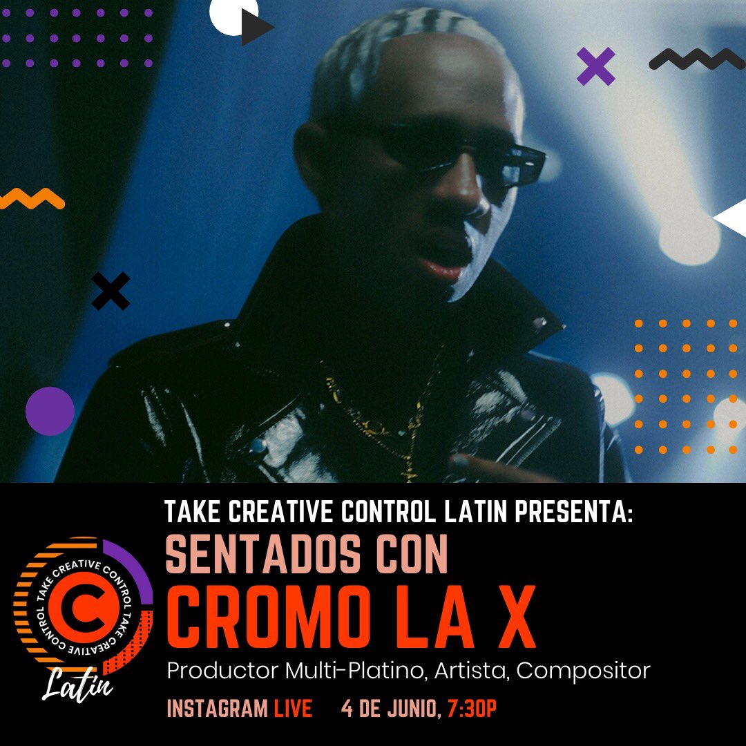 #SENTADOSCON:
El jueves 4 de junio a las 7:30pm, tenemos nuestro primer segmento de SENTADOS CON y estamos súper emocionados de tener al Productor Multi-Platino, Artista y Compositor <a href="/sunegrofavorito/">cromo la x</a> ✊🏽

🔴 Estaremos en VIVO por IG LIVE!