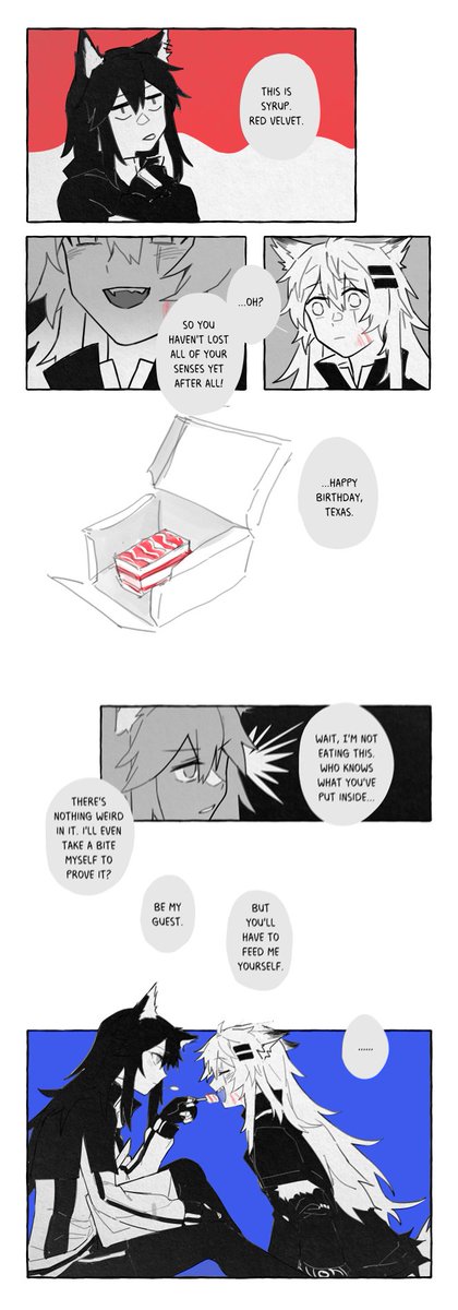 (mild CoB spoilers) Texas birthday comic #arknights  日本語版↓ 