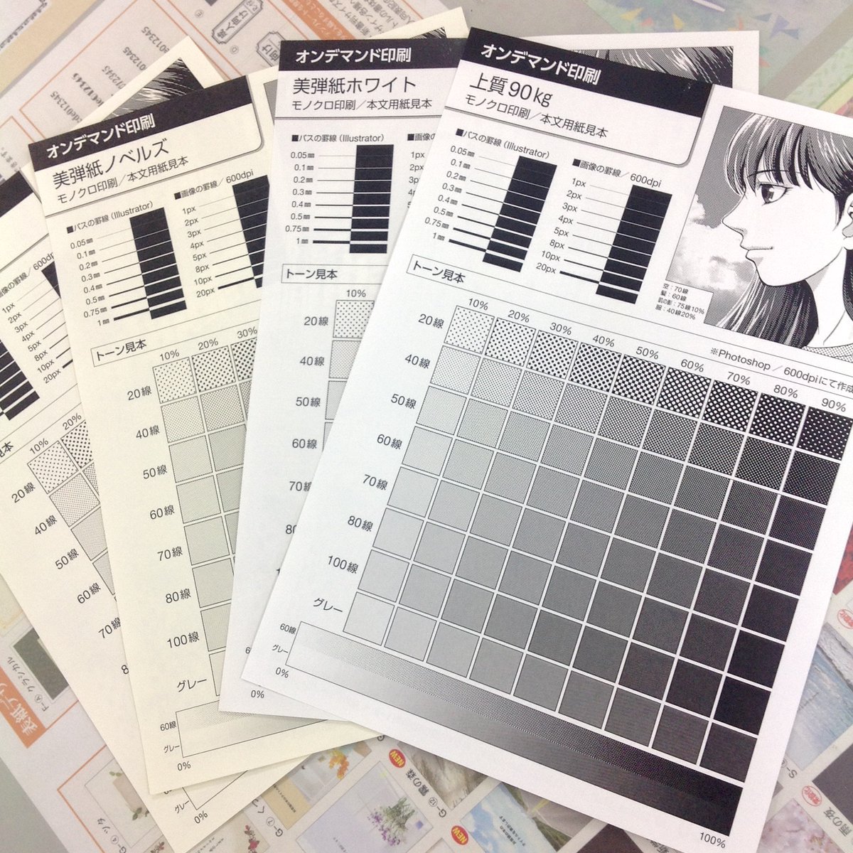 Picoスタッフ Na Twitteru オンデマンドモノクロ本文印刷見本配布中です 紙の種類は 定番の上質90k 美弾紙ホワイト 人気の 美弾紙クリーム 小説におすすめの美弾紙ノベルズの4種 ご希望の方はフォームからどうぞ 備考欄に オンデ本文見本希望 とご記入