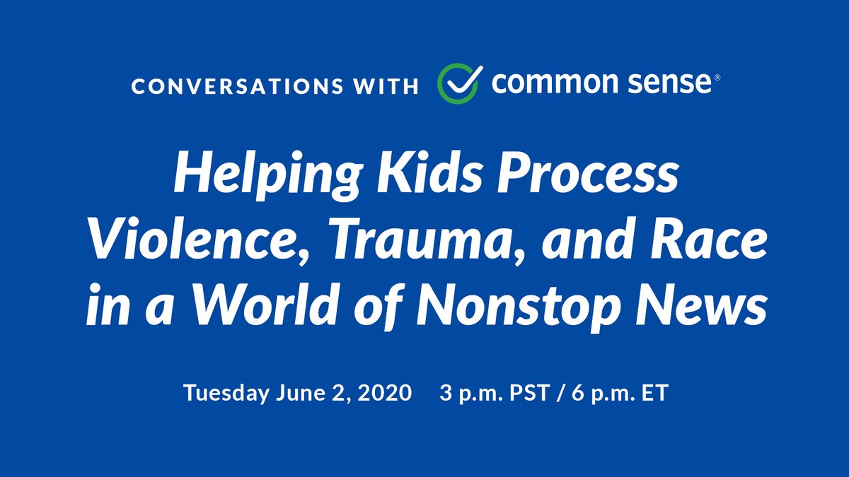 CommonSenseEd's tweet photo. Racism has a profound impact on the health + well-being of our kids. Right now, racism against the Black community is laid bare for all to see. Join child development experts to talk about ways families can support.

Join us LIVE at 3pm PT/6pm ET: https://t.co/TweKADGcsU https://t.co/vnEG4RU8M5
