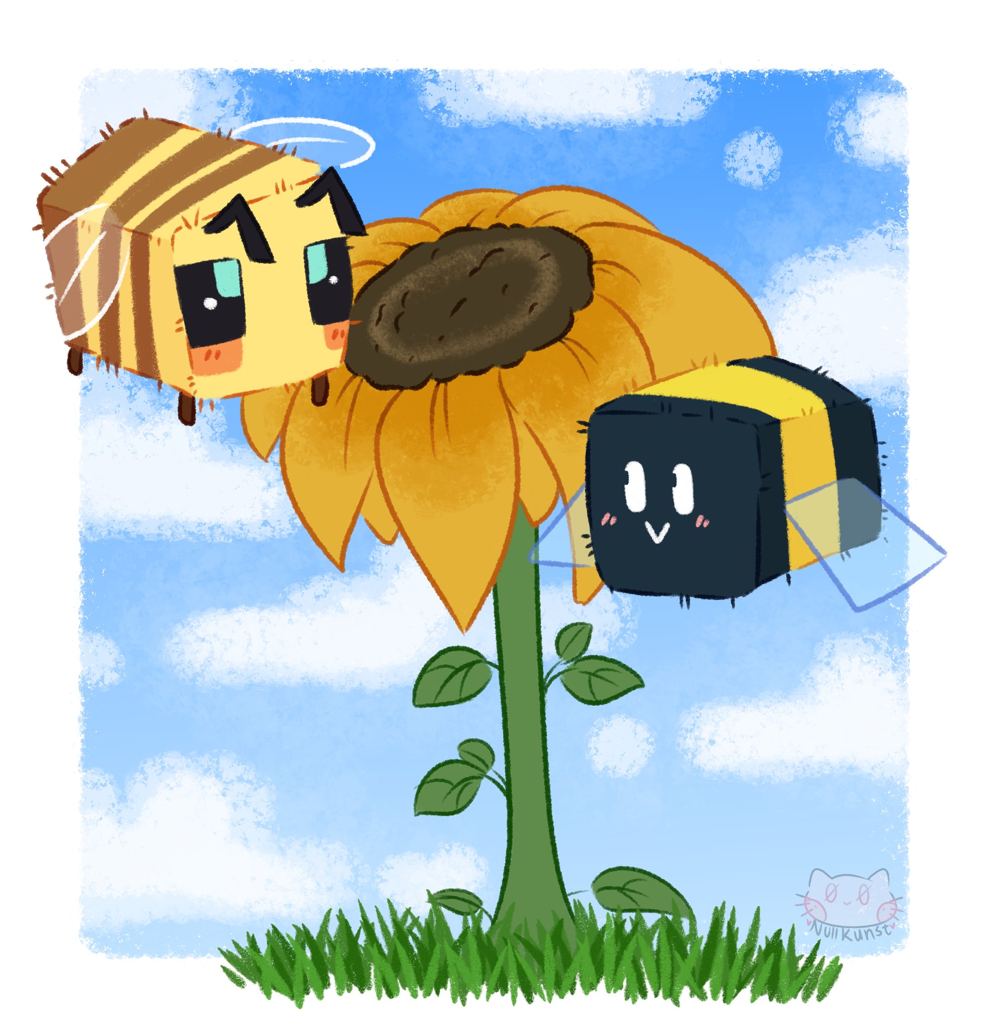 “they r blocky friends
minecraft bee and bee simulator bee
...