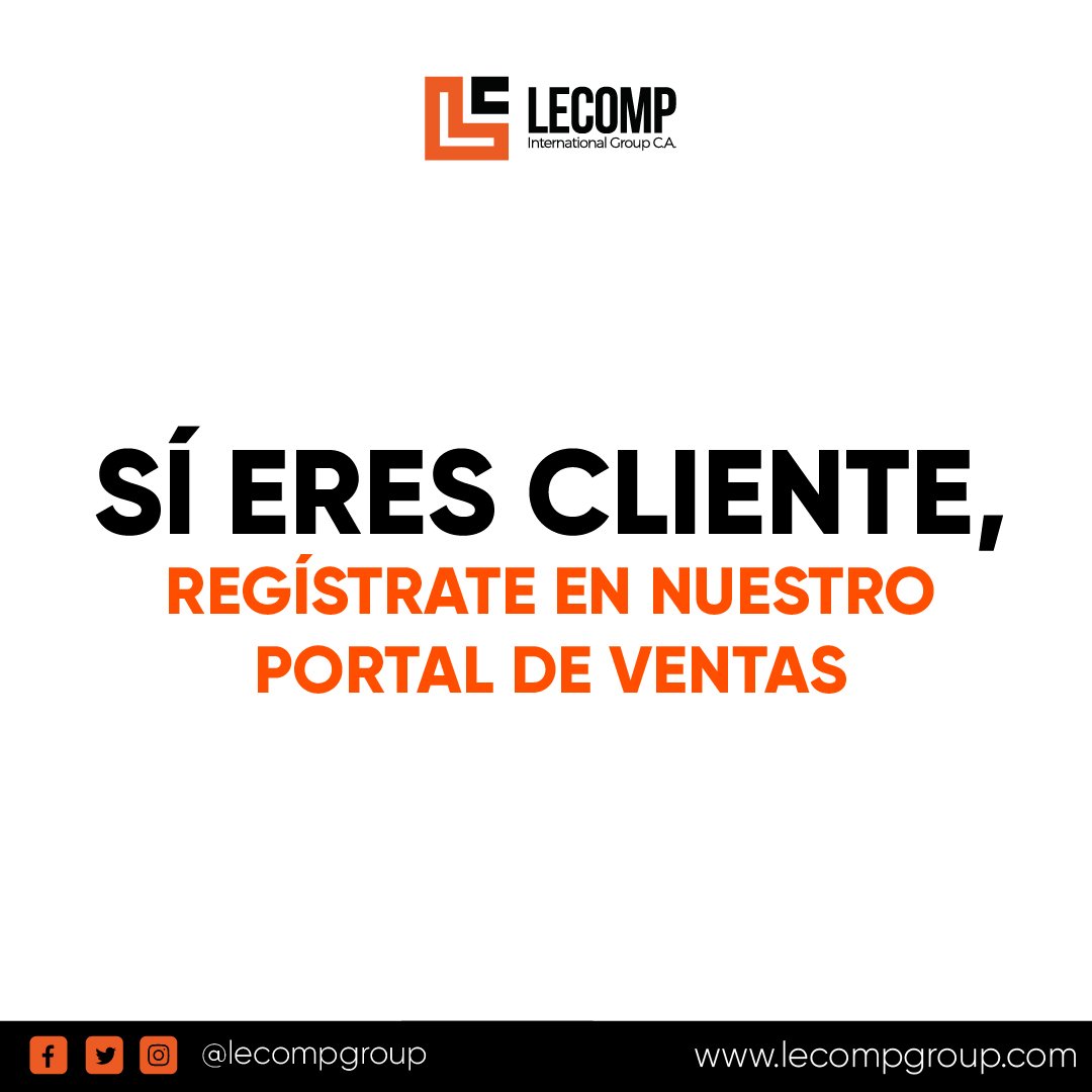 Lecompgroup's tweet photo. #1Jun A toda nuestra clientela queremos informarle que nuestro portal de ventas se encuentra en total funcionamiento.

Así que te invitamos a ingresar y realizar tus pedidos. #Covid_19 https://t.co/Uk57rpHTxp