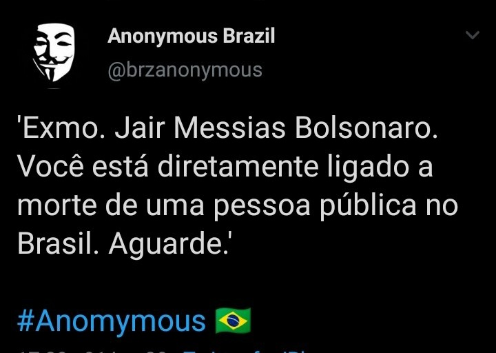 #anonymousbrasil 
Com essa hoje eu não durmo, só me vem a cabeça: A Mariele