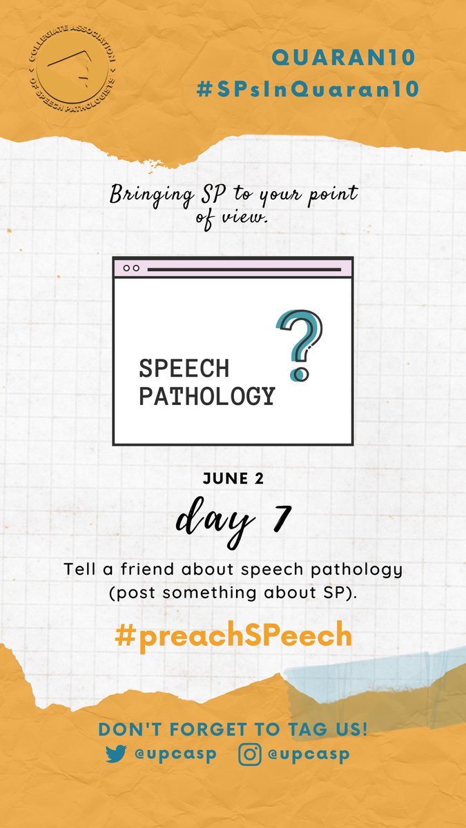upcasp's tweet photo. “Speech Pathology? Ano yun?"

Don't you just love our growing SP community? Today, we encourage you to take part in a continuous effort to raise awareness about our profession by sharing anything that talks about it. Let's all SPread love love for SP! #SPsInQuaran10 #preachSPeech https://t.co/yo1OHZlHlo