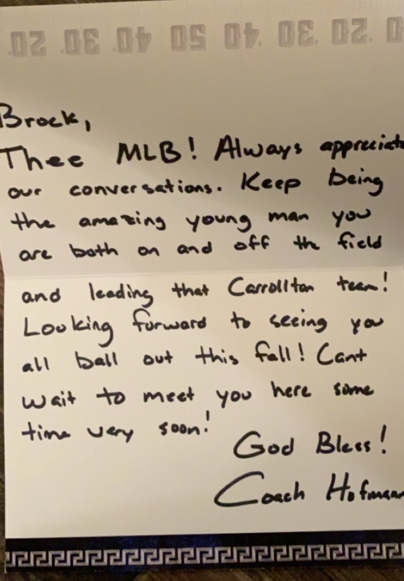 BibbeeBrock's tweet photo. Thank you for showing love! @kyle_hofmann_ @CoachSimmonsFB @CoachHoon https://t.co/ZFo2mTNCXE